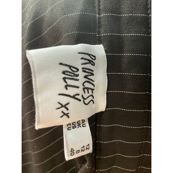 Princess Polly Black Pinstripe Top - Picture 3 of 4